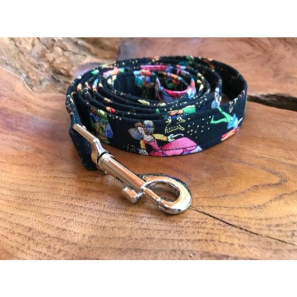 Custom 6-Foot Dog Leash - Princess, Frog, Medieval Fabric - Picture 6 of 8